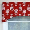 RLF Home Claws Arch 100% Cotton with Fully Lined 3" Rod Pocket Valnance for Windows 50" x 17" Red - 4 of 4