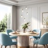 LNC Dandelion 3-Lights 16.5" Luxury and Glam Cluster Teardrop Glass Integrated LED Chandelier, Polished Gold - 4 of 4