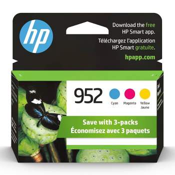 HP 952 C/M/Y 3pk Ink Cartridge - Cyan, Magenta, Yellow (N9K27AN#140)
