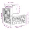 vidaXL Patio Corner Sofa with Cushions - Contemporary White Woven Fabric - Durable, Comfortable, and Modular Design - 4 of 4