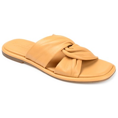 Journee Signature Women's Genuine Leather Kanndice Sandals