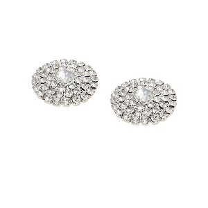 SOHI Women's Crystal Silver The Small Crystalized Stud Earrings - 1 of 4