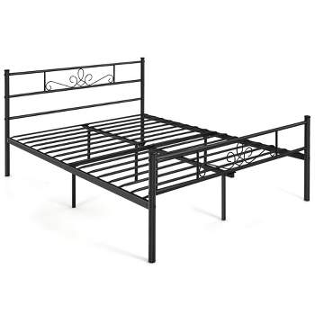 Costway Twin/Queen/Full Metal Platform Bed Frame with Headboard and Footboard No Box Spring Needed