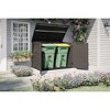 Suncast Horizontal Storage Shed, Stoney/Black - 2 of 4