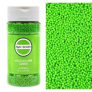 Mystic Sprinkles Luscious Lime Green Nonpareils 3.8oz - 1 of 4