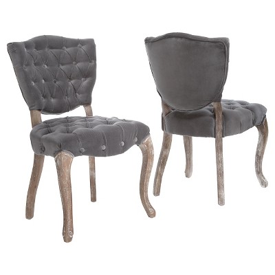Dark Teal Christopher Knight Home 299587 Bates Tufted New Velvet Fabric Dining Chairs Set of 2 
