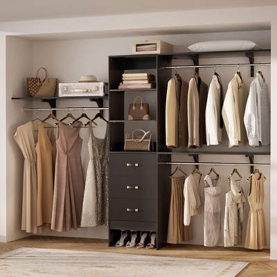 Aheaplus Closet Organizer System with Drawers and Shelves