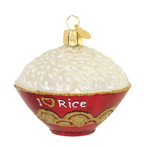 Old World Christmas 2.5 Inch Bowl Of Rice Staple Food Meals Tree Ornaments - 1 of 3