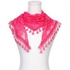 INSPIRE CHIC Lace Rose Floral Tassel Mesh Triangle Head Covering Mantilla Scarves 1Pc - 2 of 4