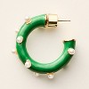 Pearl Polka Dot Hoop Earrings - kate spade new york x Target™ Green - 2 of 3