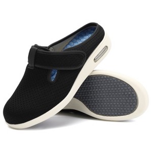 Womens Easy On/Off Shoes Stylish Shoes with Arch Support Extra Wide Widths Walking Sneakers with Soft Insoles Adjustable for Swollen Feet - 1 of 4