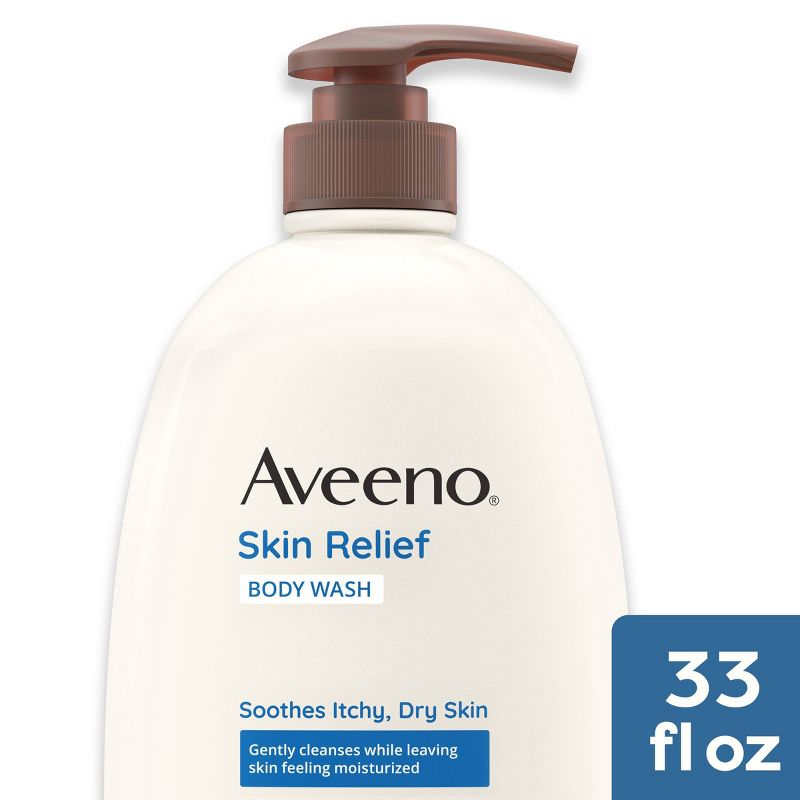 Aveeno Active Naturals Skin Relief Body Wash, Fragrance Free, 33 oz, 1 of 10