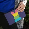 Peeps Rainbow Striped Bunny Peep Makeup Cosmetic Bag Organizer Pouch - 3 of 4