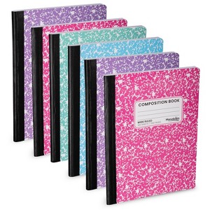 Manaloom Wide Ruled Composition Notebooks – 100 Sheets, 9.75" x 7.5", Sewn Binding – Soft Color Notebooks for School, Work, Journaling - 1 of 4