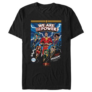 Men's Shazam! Fury of the Gods We Are the Power Comic Book Cover T-Shirt - 1 of 4
