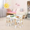 Costway Kids Wooden Table & 2 Chairs Set Children Activity Table Set - image 2 of 4