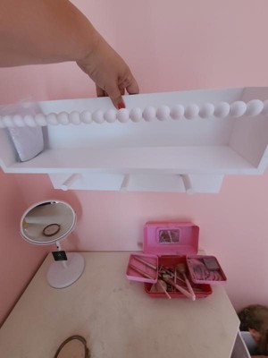 Wall Hook Shelf with Beading - White - Cloud Island™