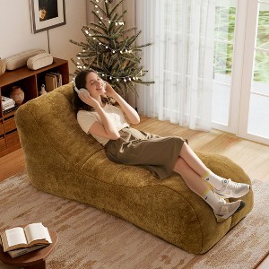AENKYO Ergonomic Bean Bag Sofa Chair Lounger with Full-Body Support, Soft Portable Foam Filler No Installation for Living Room & Bedroom - 1 of 4