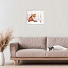 Stupell Industries Meeting of Fox And Sparrow Framed Giclee Art, White, 14" x 11" - 3 of 4