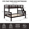 INFURNIC Beds Twin Over Full Bunk Bed with Thick Posts High Guardrails Sturdy and Durable Wooden Frame for Kids Teens, Black, 79.53"*58.66"*61.81" - 4 of 4