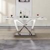 Dolonm 70" Modern Faux Marble Dining Table for 6 with Stainless Steel Base - 3 of 4