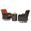 UPTION 3-Piece Wicker Outdoor Seating Group with Fire Pit - 2 of 4