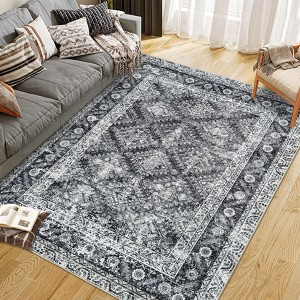 Washable Rug for Living Room Vintage Traditional Area Rugs for Bedroom Soft Non Slip Thin Stain Resistant Carpet Indoor - 1 of 4