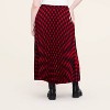 Women's Buffalo Check Midi A-Line Pleated Skirt - Woolrich x Target Red/Black - 3 of 3