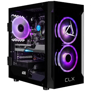 CLX SET Gaming Computer - Intel Core i5 14400F 2.5GHz 10-Core, 32GB DDR5 Memory, GeForce RTX 5060 8GB, 2TB NVMe M.2 SSD, WiFi, Windows 11 Home - 1 of 4