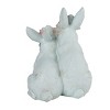 Transpac 8 Inch Gray Easter Floral Crown Rabbit Decor for Festive Spring Home Decoration - 3 of 4