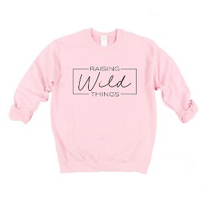 Simply Sage Market Women's Graphic Sweatshirt Raising Wild Things - 1 of 3