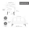 53.7" Modern Velvet Loveseat Sofa with Open Back & 3 Pillows,Small 2-Seater Couch for Living Room Bedroom Apartment-Baofuwish - 4 of 4