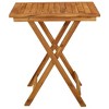 vidaXL Folding Patio Table 27.6 inches x27.6 inches x29.5 inches  Solid Acacia Wood - 4 of 4