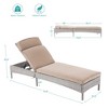 Sonkuki Patio Lounge Chaise Chair with Gray Wicker Weather-Resistant Chair - 3 of 4