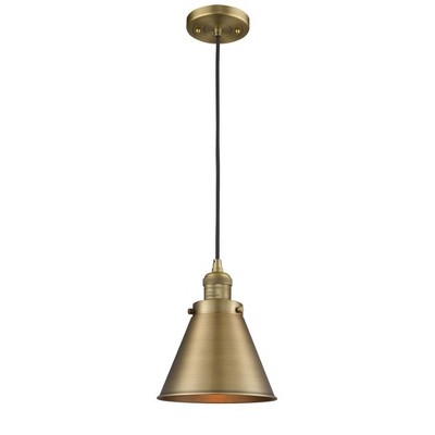 Appalachian - 1 Light Cord Hung Mini Pendant In Traditional Style-10 Inches Tall and 8 Inches Wide