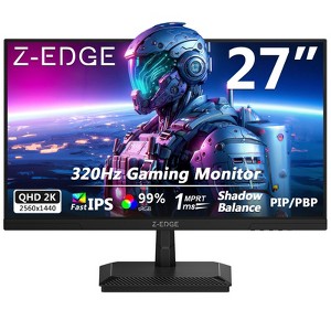 Z-EDGE G27IS 27" 320Hz 2K IPS Gaming Monitor, QHD 2560x1440, 16.7M Display Color, DP1.4 HDMI2.0 - 1 of 4