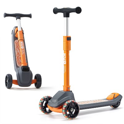 KUB Kids Kick Scooter, 3 Wheel Kick Scooter with Light-Up Wheels, Lean to Steer Toy Scooter for Kids Ages 2+