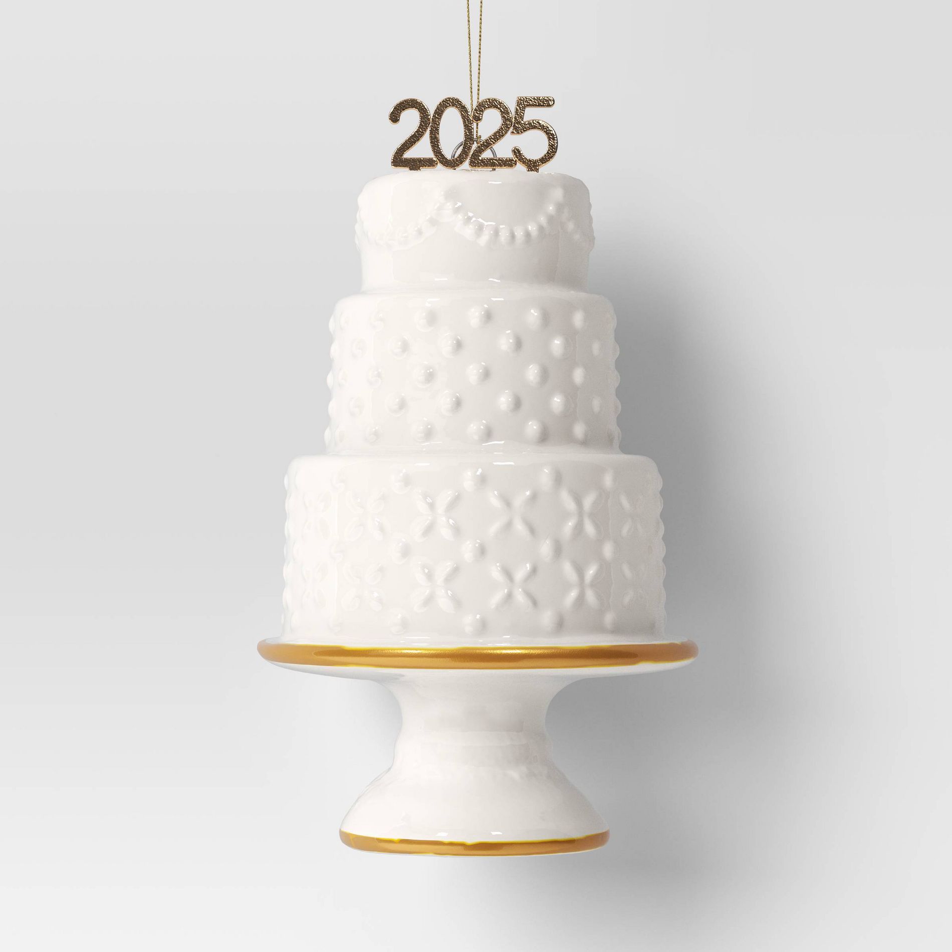Christmas Ceramic Wedding Cake Ornament - Wondershop™