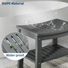 HDPE Shower Bench with Storage Shelf,Waterproof Shower Seat Stool Chair for Bathroom Bathtub,Non-Slip Spa Stool,Indoor Outdoor Use,Space-Saving - 3 of 4