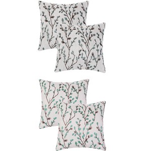 Unique Bargains Floral Pattern Decoration Pillow Cases for All Seasons 4 Pcs - 1 of 4