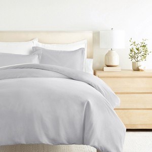 3 Piece Brushed Cotton Duvet Cover Set - Washed for Extra Softness - 100% Long Staple Sateen Weave Cotton - Becky Cameron - 1 of 4