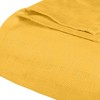 HomeRoots Queen Gold Cotton Basketweave Geometric Blanket - 4 of 4