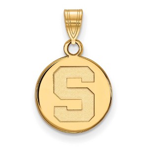 Black Bow Jewelry 14k Yellow Gold Michigan State Spartans NCAA Small Pendant - 1 of 3