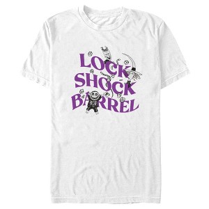 Men's The Nightmare Before Christmas Lock Shock and Barrel T-Shirt - 1 of 4