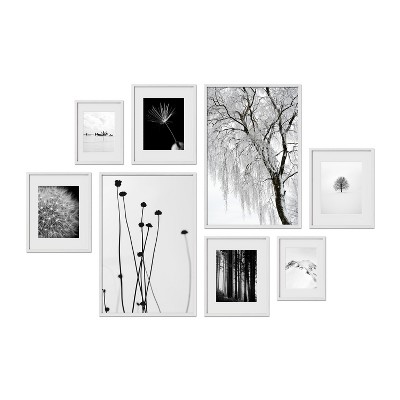 Haus and Hues Newport Gallery Wall Frame Set with Real Glass and Mat