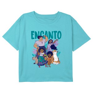 Girl's Encanto The Family With Magical Gifts Portrait Crop Top T-Shirt - 1 of 3