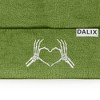 Dalix Heart of Bones Embroidered Beanie Skeleton Warm Winter Knit Hat for Women - 2 of 4