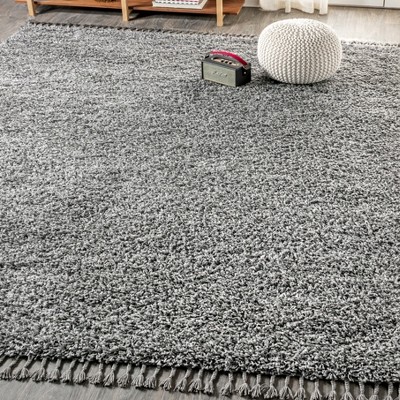 Photo 1 of ***USED - DIRTY - NO PACKAGING***
JONATHAN Y MCR100E-8 Mercer Shag Plush Tassel Indoor Area-Rug Bohemian Modern Contemporary Solid Easy-Cleaning Bedroom Kitchen Living Room, 8 X 10, Grey with Tassel