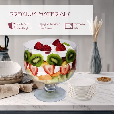 Large Glass Footed Trifle Bowl - Thumbnail 2