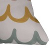 26"x26" Deny Designs Menina Lisboa Cute Waves Square Outdoor Throw Pillow Green - 2 of 4